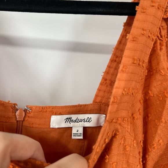 Madewell Puff-Sleeve Waisted Mini Dress in Mulled Cider - Picture 3 of 8